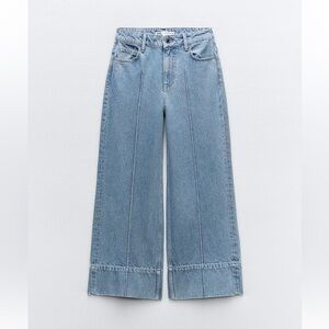 Zara Wide-Leg Cropped Jean Size 2
